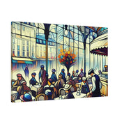 Morning Muse Vintage European Cafe Artwork Canvas