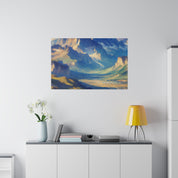 Light Meets Land Mountain Landscape Painting Canvas