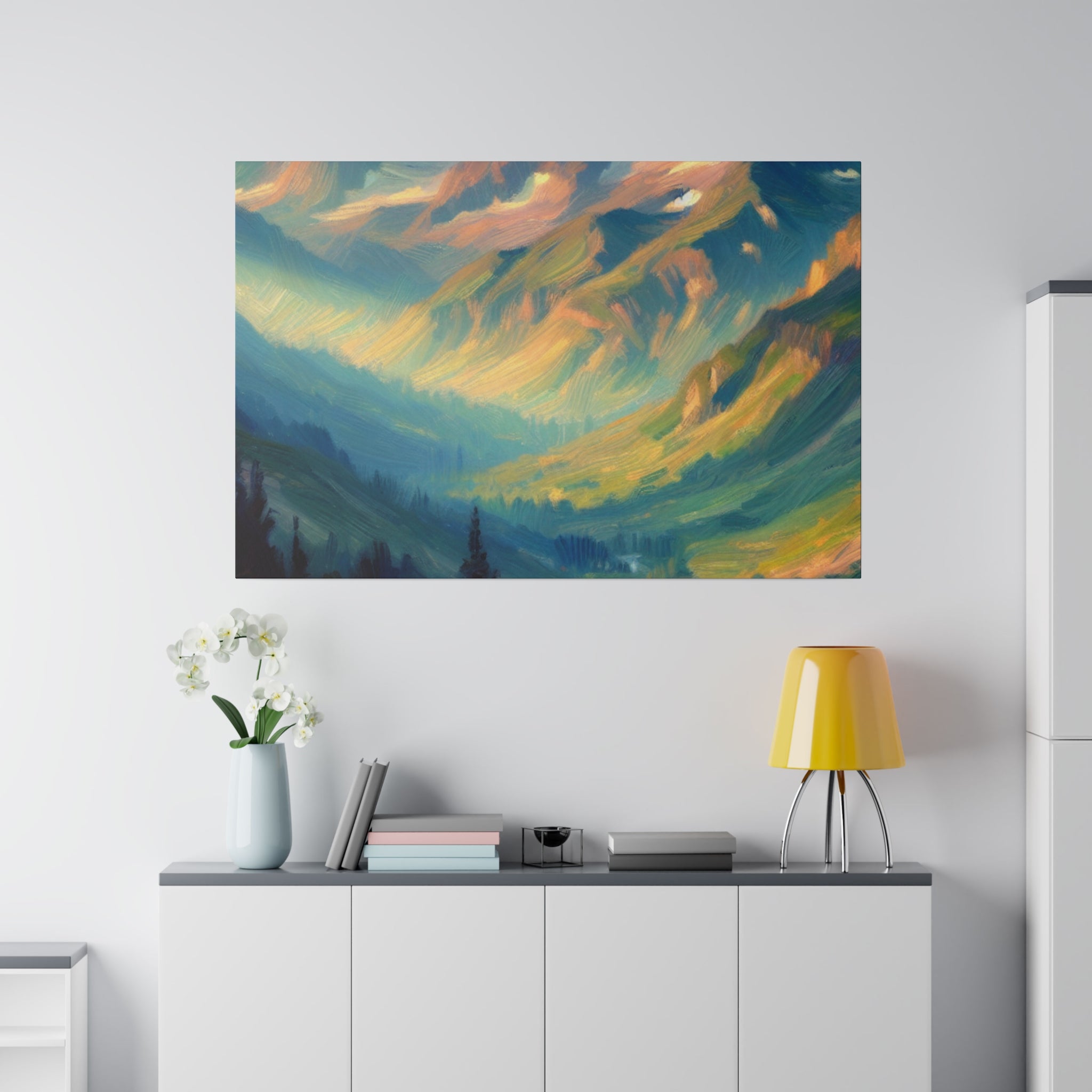 Ode to Mountain Majesty Mountain Landscape Painting Canvas