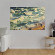 Sun-Soaked Sand Vintage Beach Painting Canvas