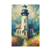 Luminary Refuge Coastal Wall Art Lighthouse Painting Canvas