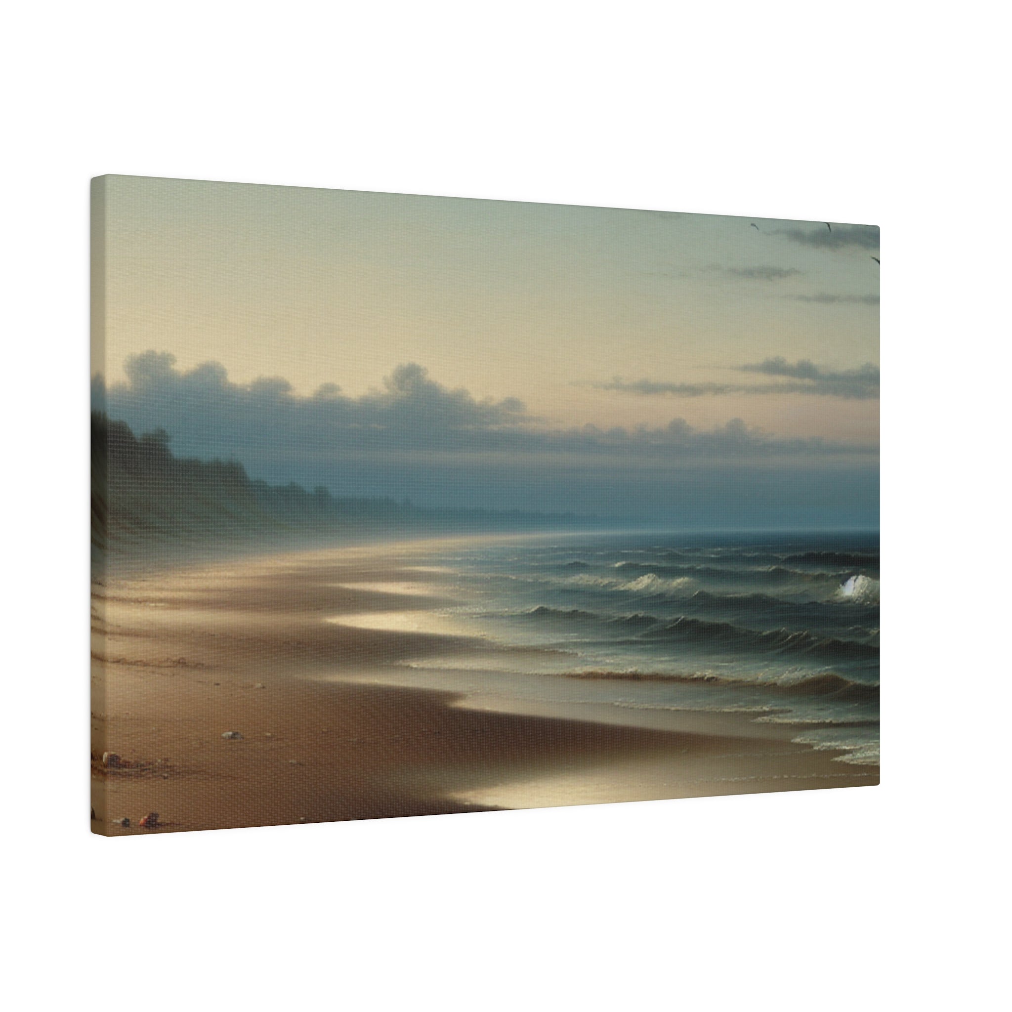 Seashore Muted Tonalism Beach Painting Canvas