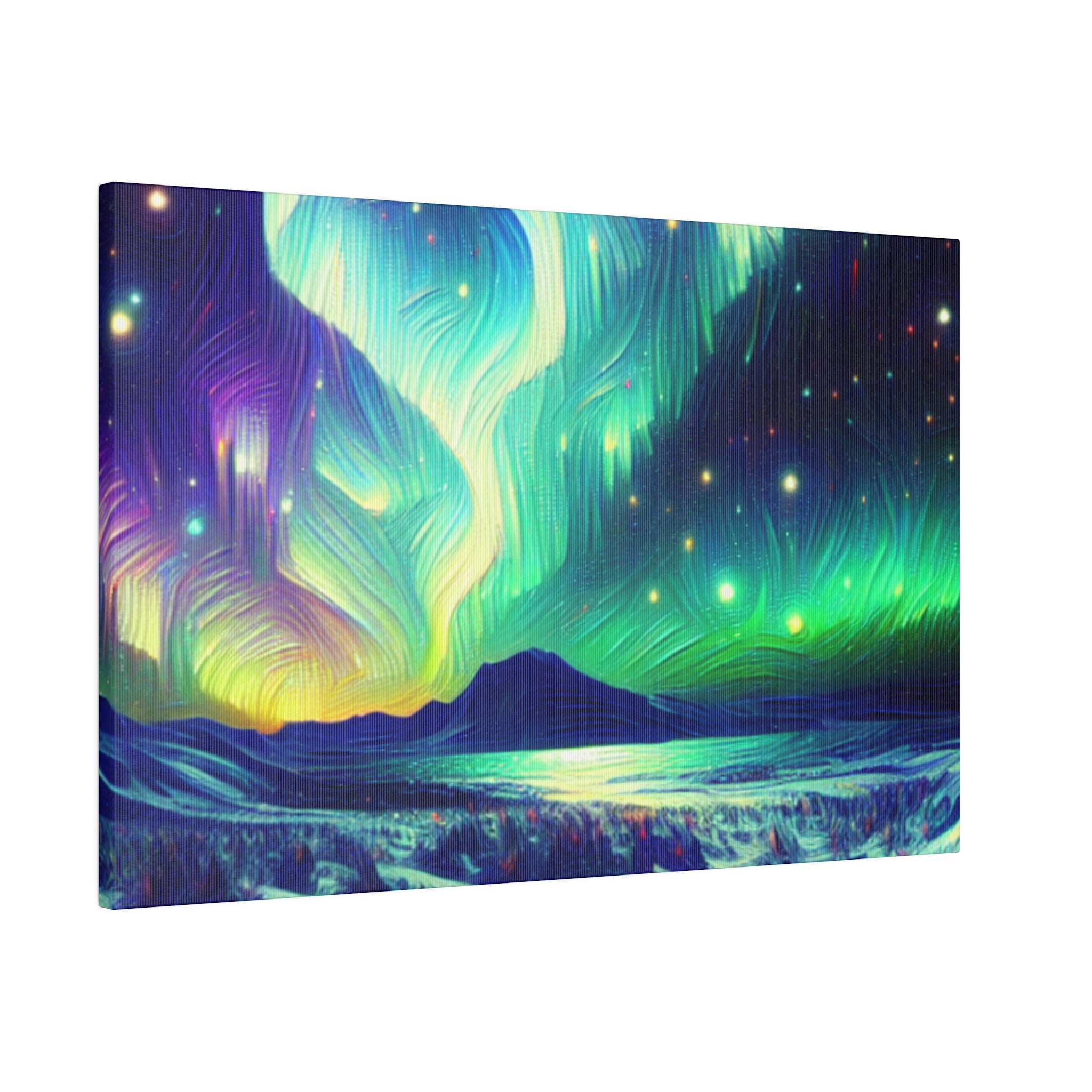 Aurora Winter Dream Northern Lights Painting Canvas