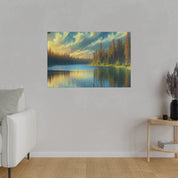 Lake In Solitude Lake Painting Canvas