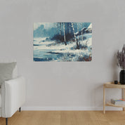 Expressionist Vintage Snowscape Winter Painting Canvas