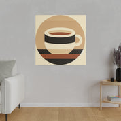 Simplicity Brewed: A Study in Coffee Minimalism Coffee Wall Art Canvas