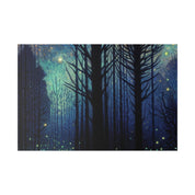 Firefly Glow Night Forest Painting Canvas