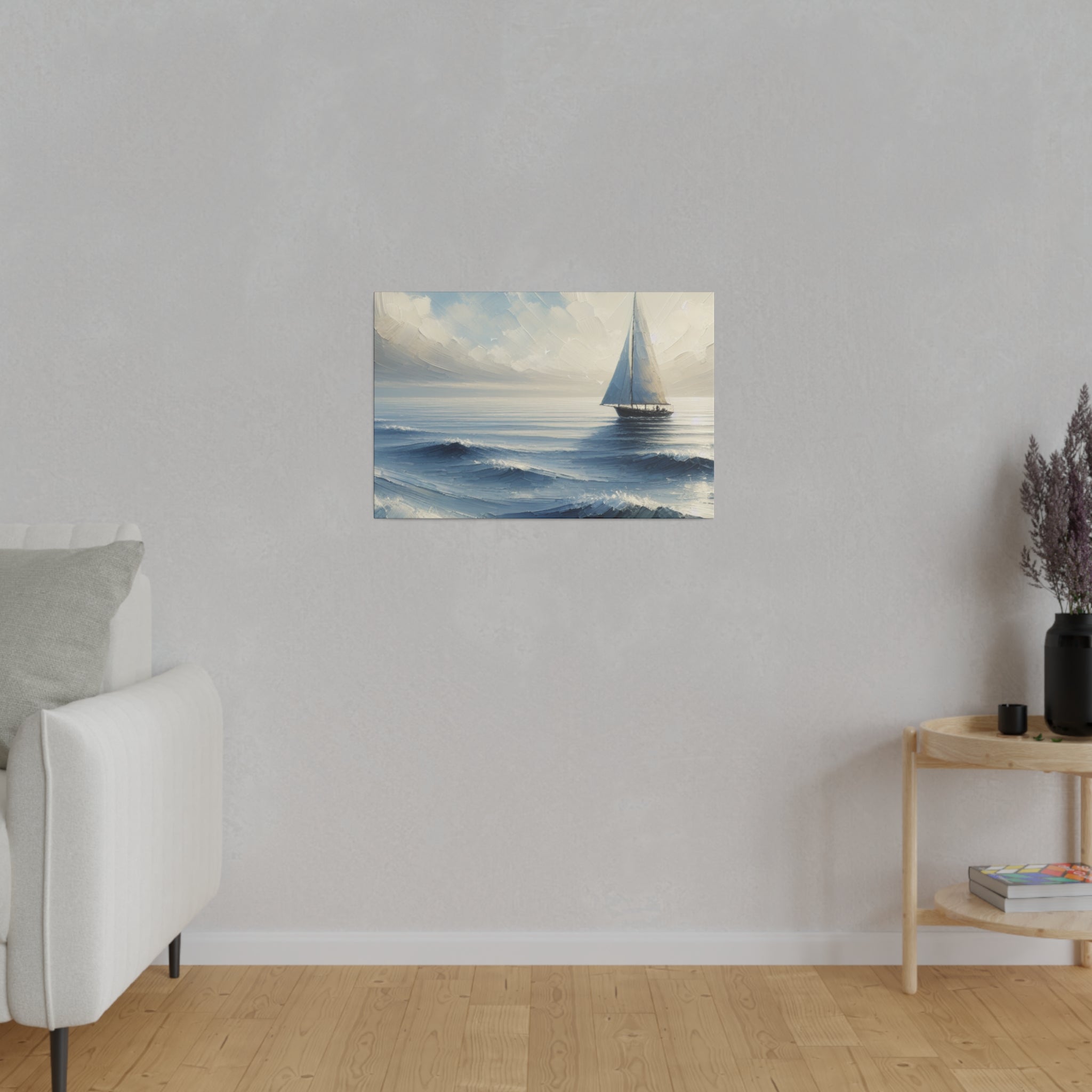 Seascape Serenity Sailboat Painting Canvas