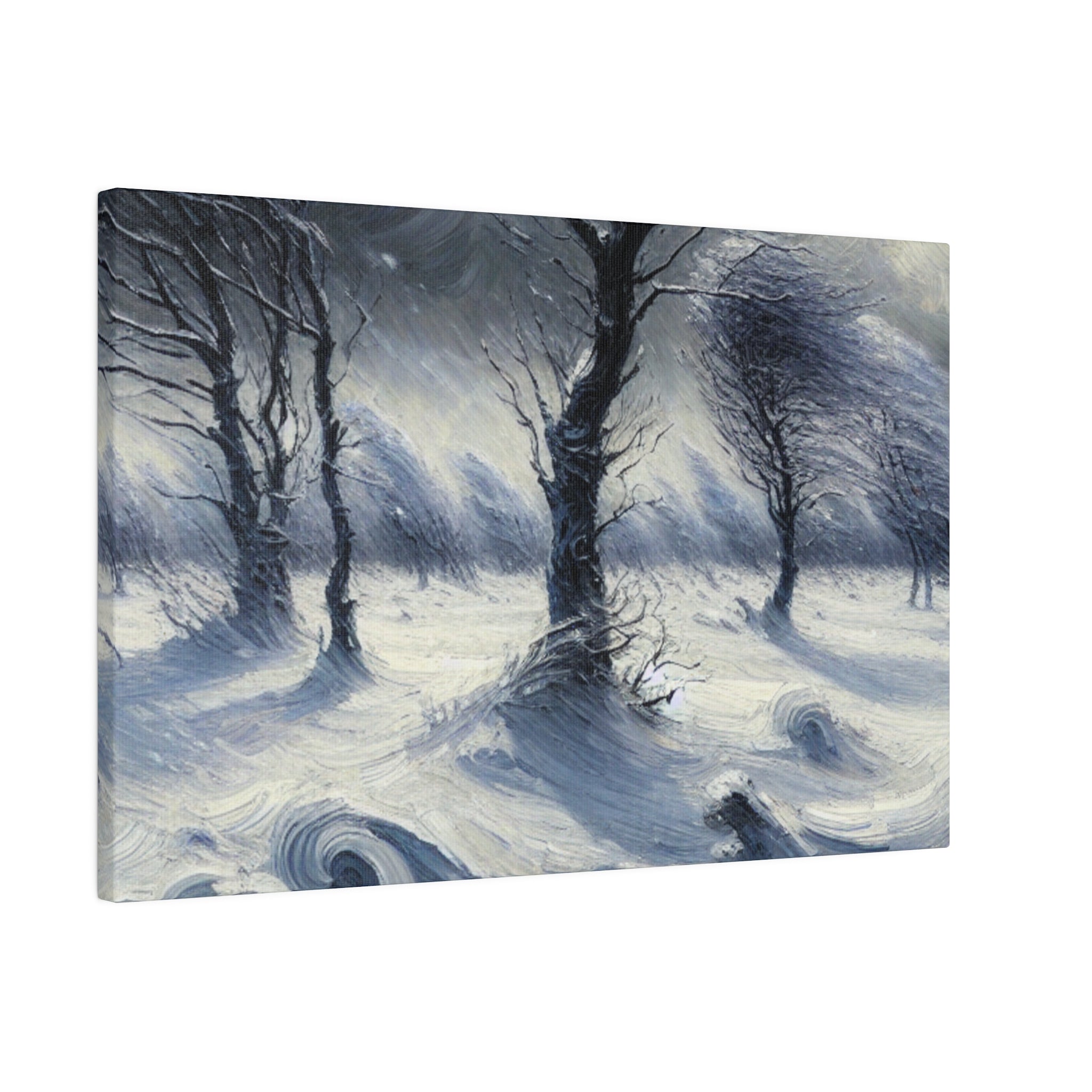 Whispers of Winter Past Vintage Snowscape Winter Painting Canvas