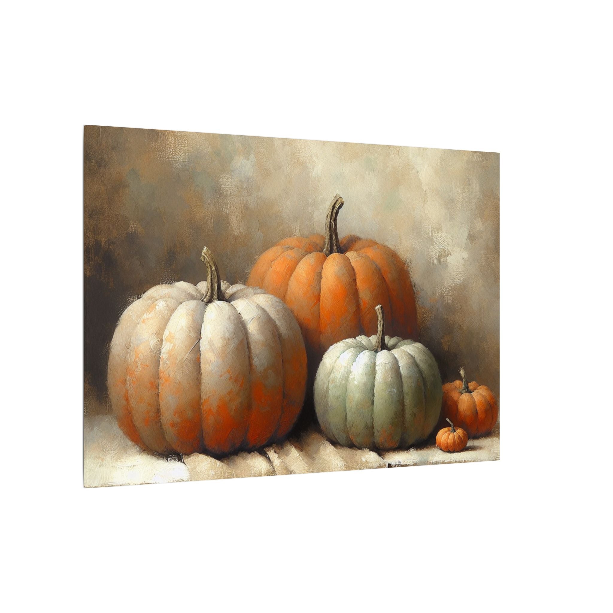Pumpkin Harvest Still Life Portrait Canvas