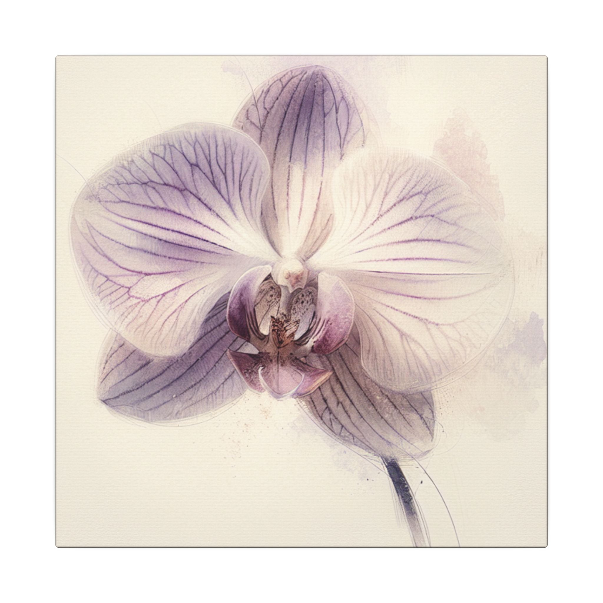 Orchid Bloom Watercolor Canvas
