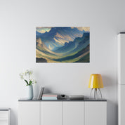 Whispering Valley Reverie Mountain Landscape Painting Canvas