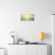 Seascape Ocean Sunset Coastal Wall Art Canvas