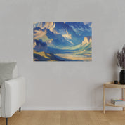 Light Meets Land Mountain Landscape Painting Canvas