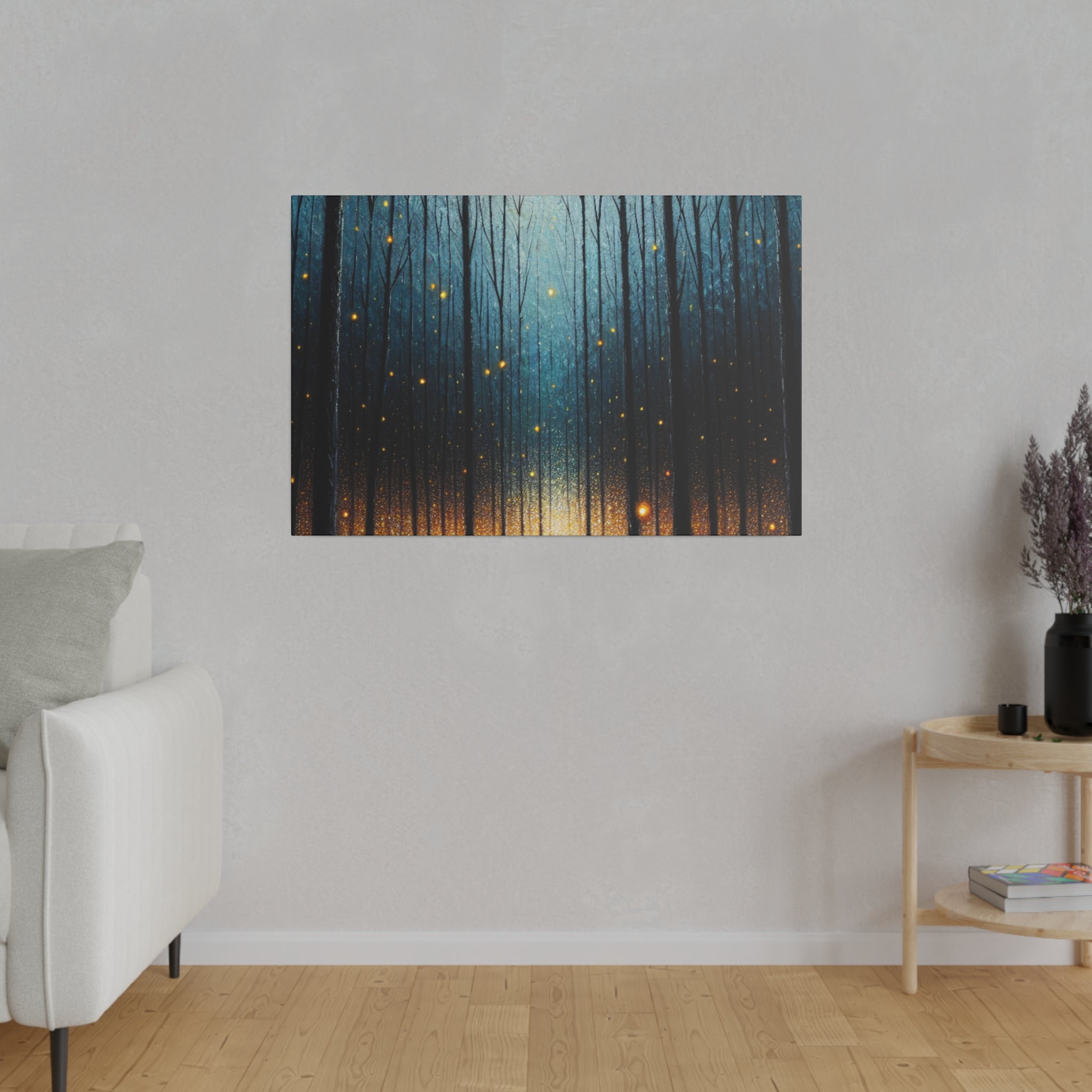 Forest Painting | Firefly Forest Landscape Canvas