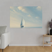 Serene Voyage Sailboat Painting Canvas