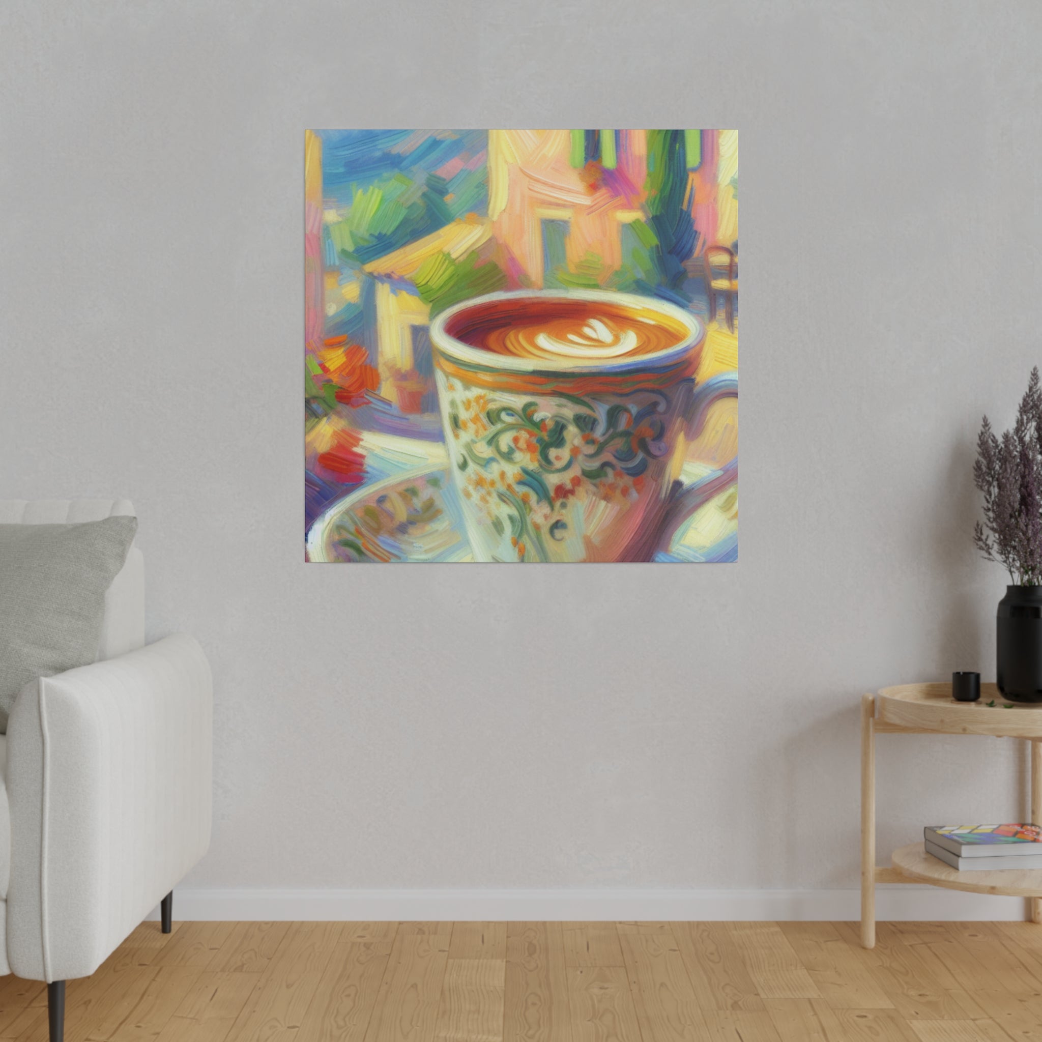 Brewed Delight Turkish Coffee Painting Canvas