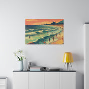 Seaside Nostalgia Beach Painting Canvas