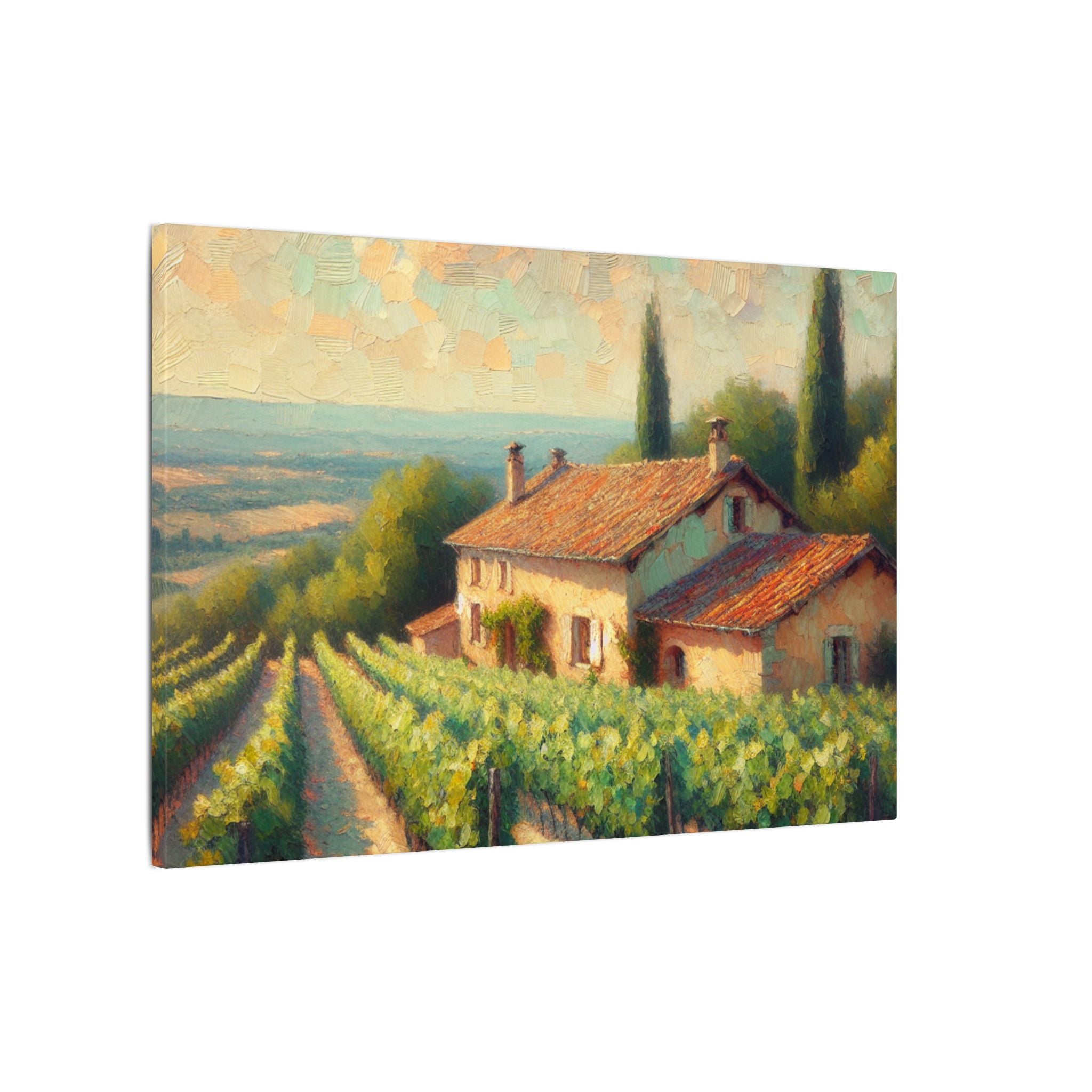 French Vineyard Countryside Canvas