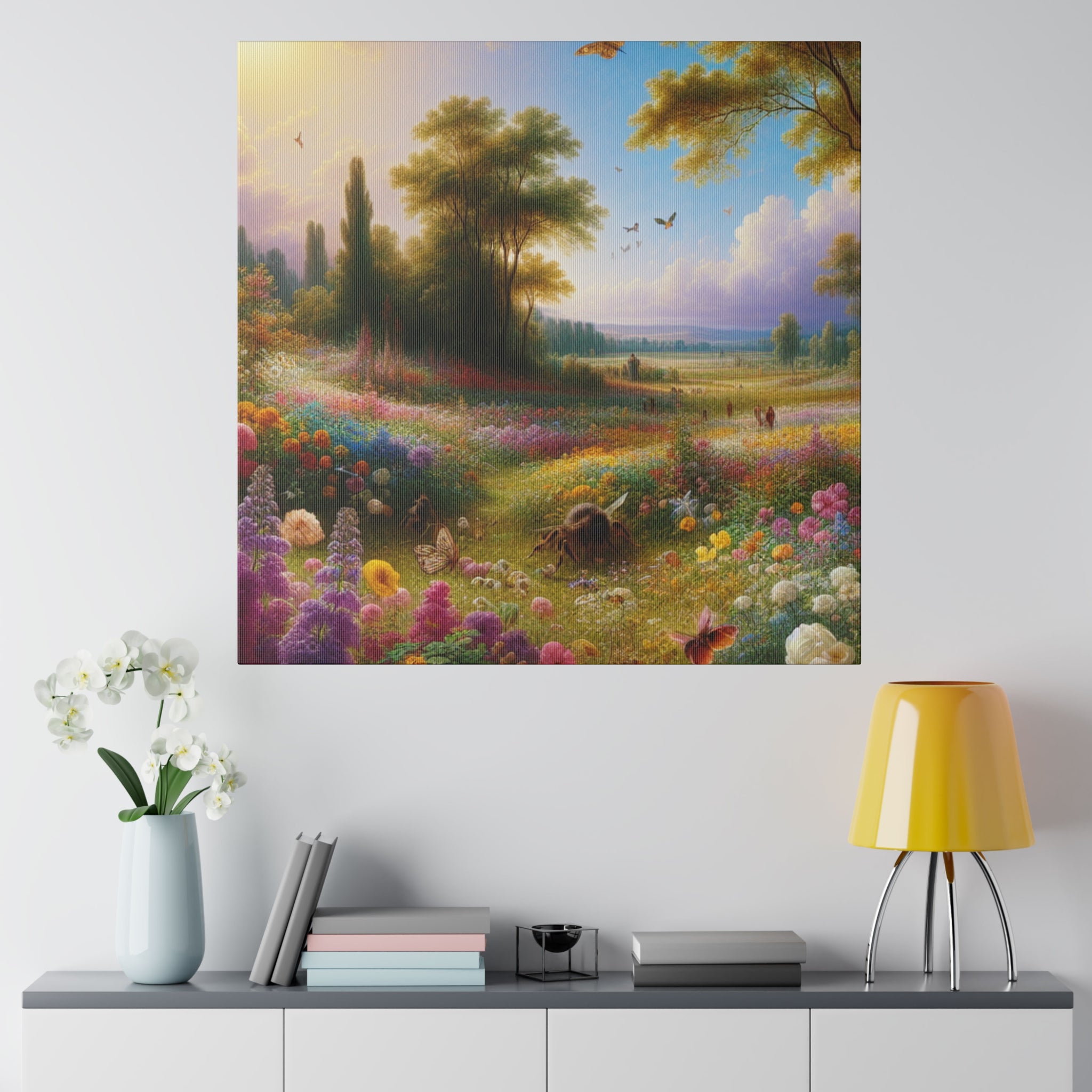 Flourishing Blooms Landscape Nature Painting Canvas