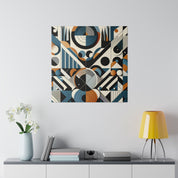 Kaleidoscopic Symphony of Shapes Geometric Painting Canvas