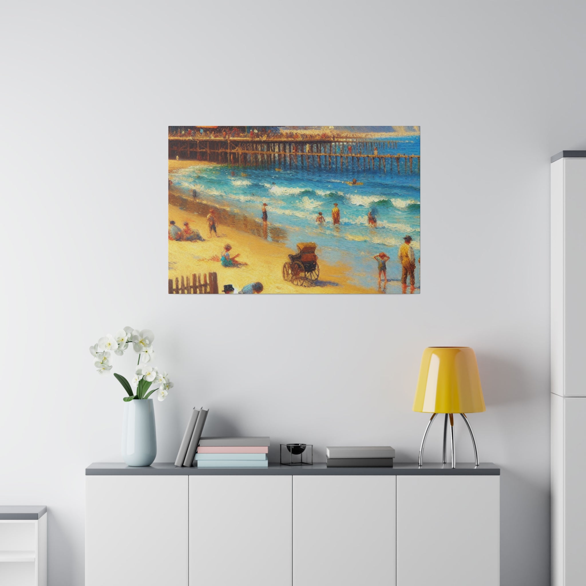 Summer Beach Mornings Coastal Beach Painting Canvas