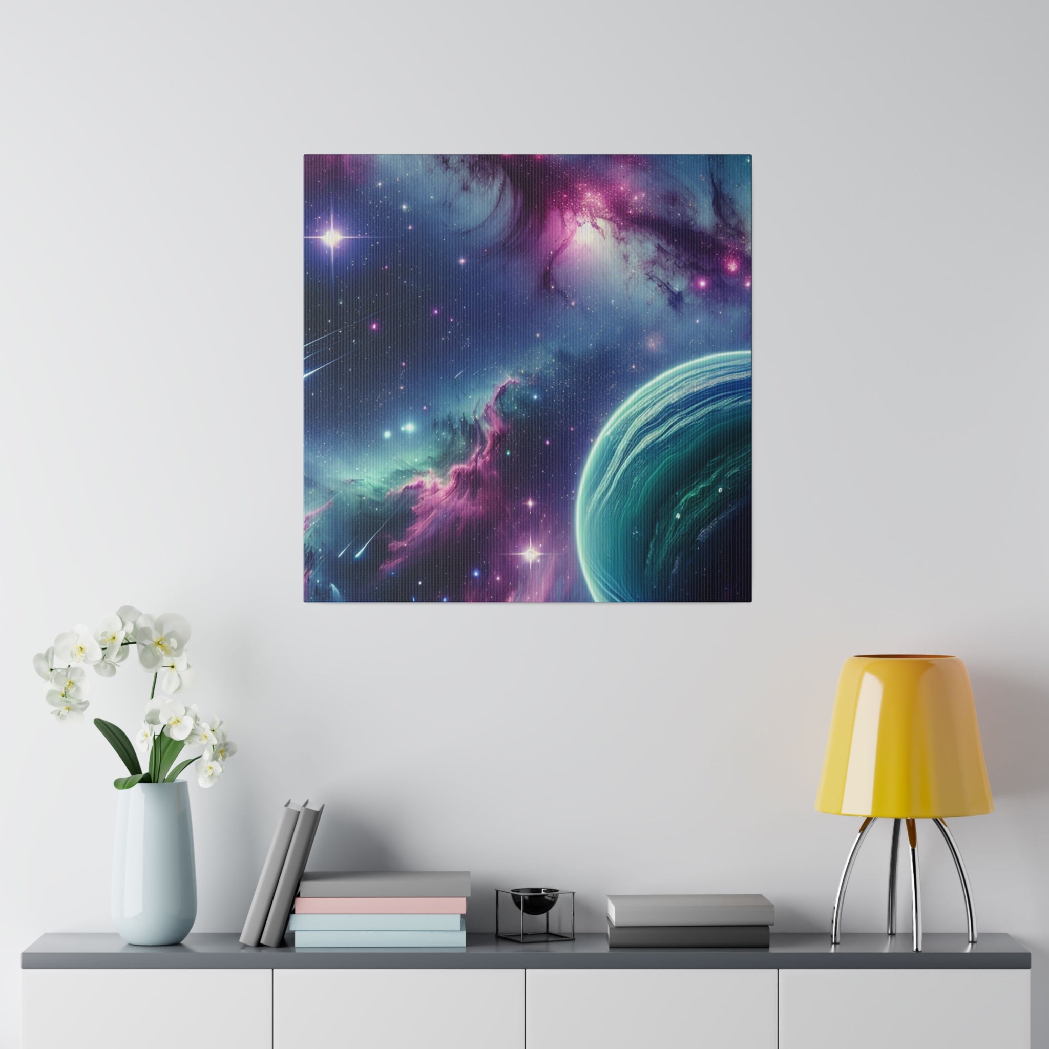 AstroGlow Majestic Nebula Galaxy Space Art Canvas