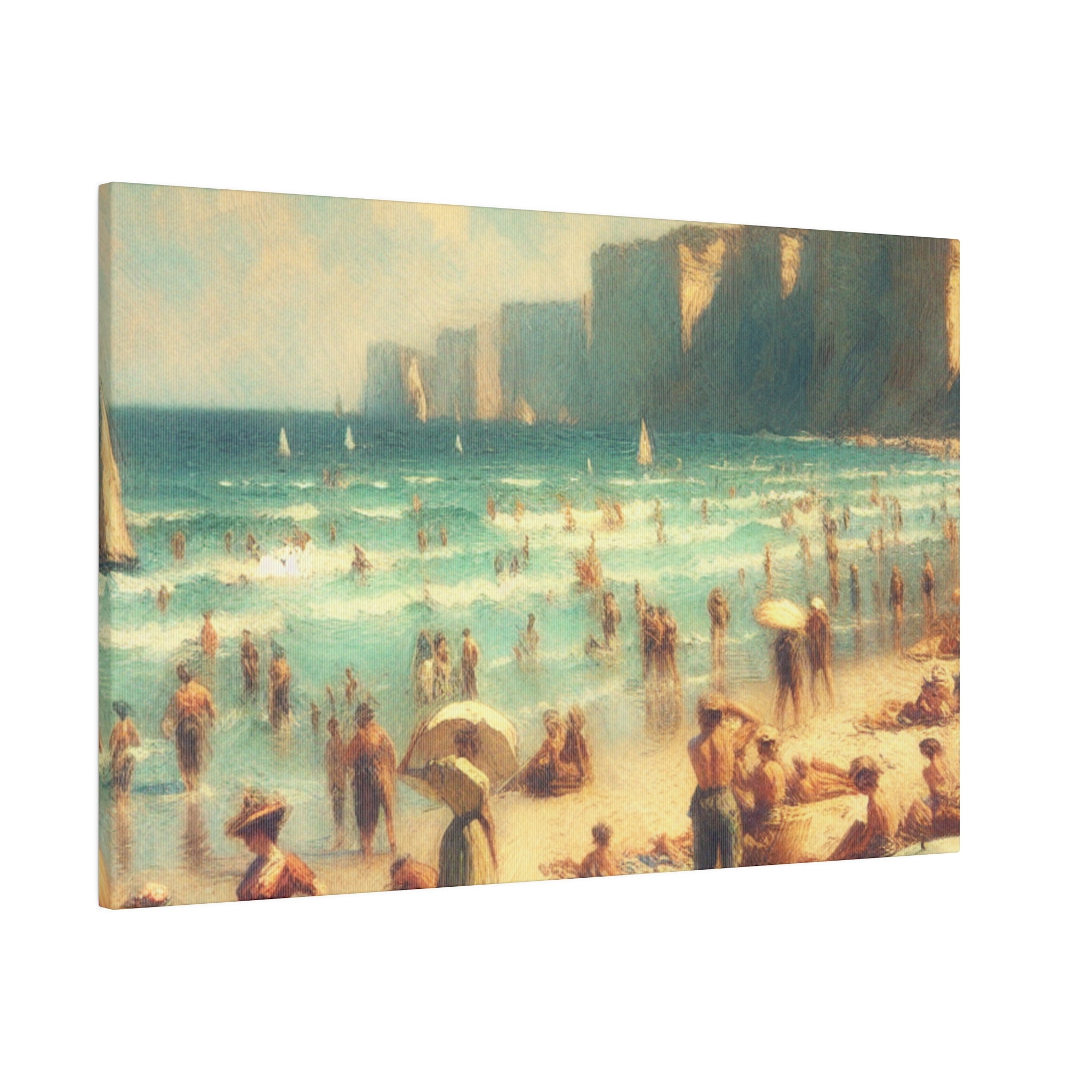 Serene Coastal View Beach Painting Canvas