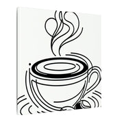 Minimalist Coffee Cup Sketch Canvas