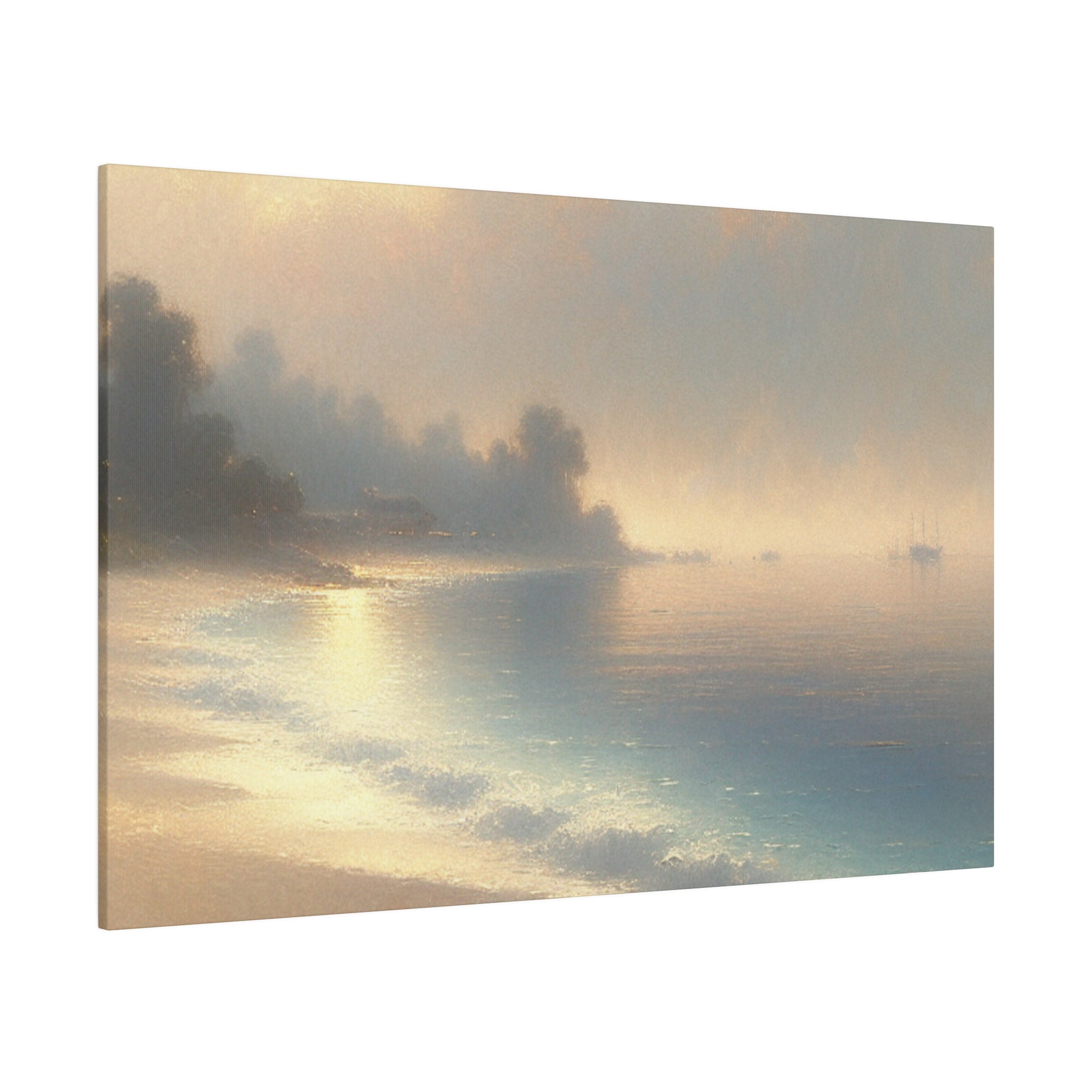 Mystic Shoreline Beach Painting Canvas