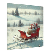 Lonely Christmas Sleigh Canvas