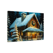 Christmas Cabin in the Woods Canvas