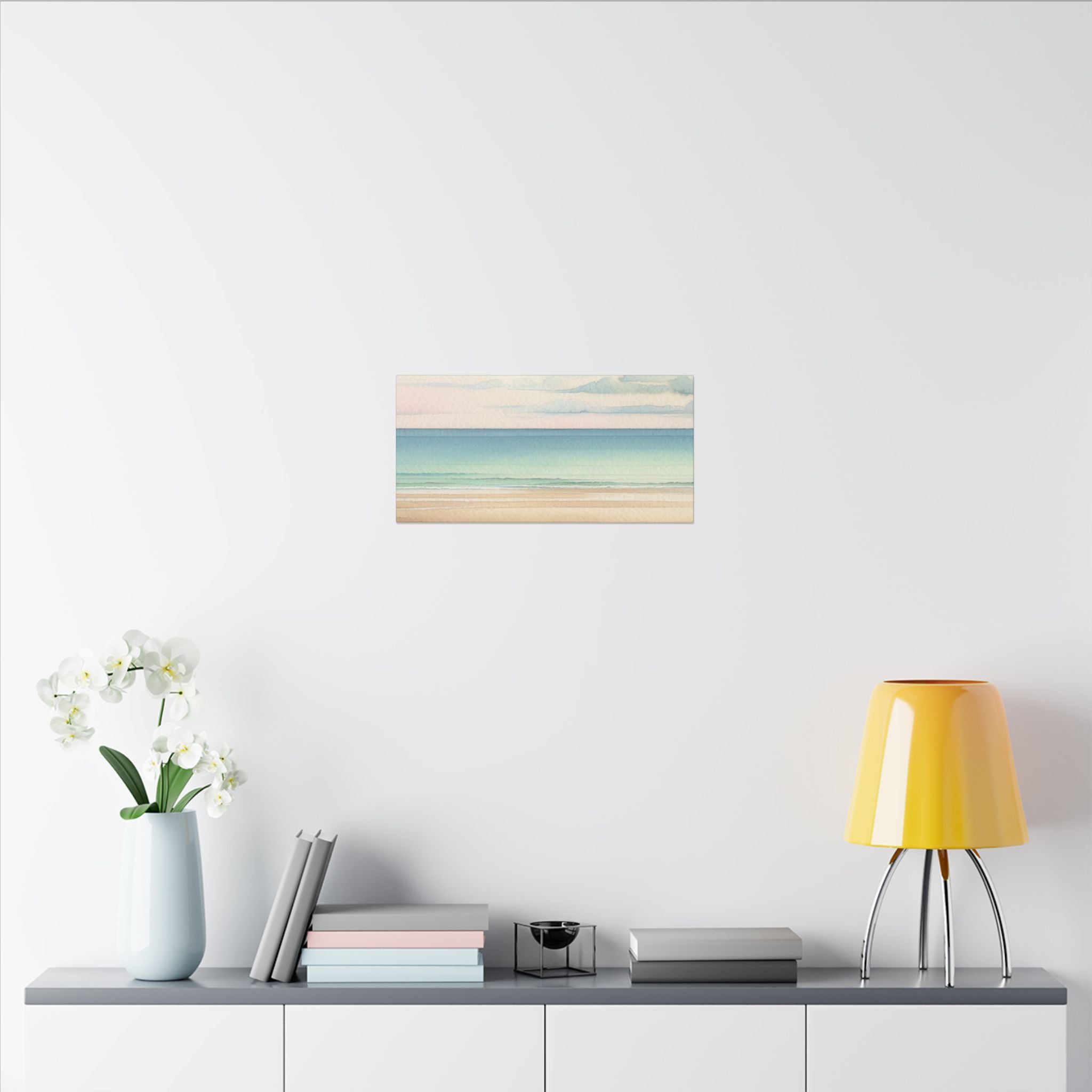 Sunset Serenity: An Ocean Beach Canvas Painting Coastal Wall Art Canvas