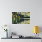 Serene Waterscape Reverie Lake Painting Canvas