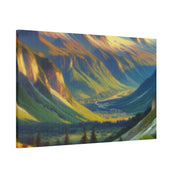 Lush Foothills Mountain Landscape Painting Canvas