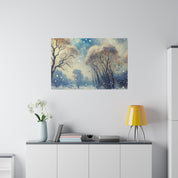 Snowscape Painting | Winter Sky Scene | Winter Wall Art Canvas