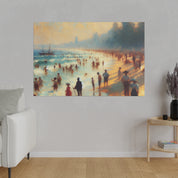 Sunday Seashore Reverie Beach Painting Canvas