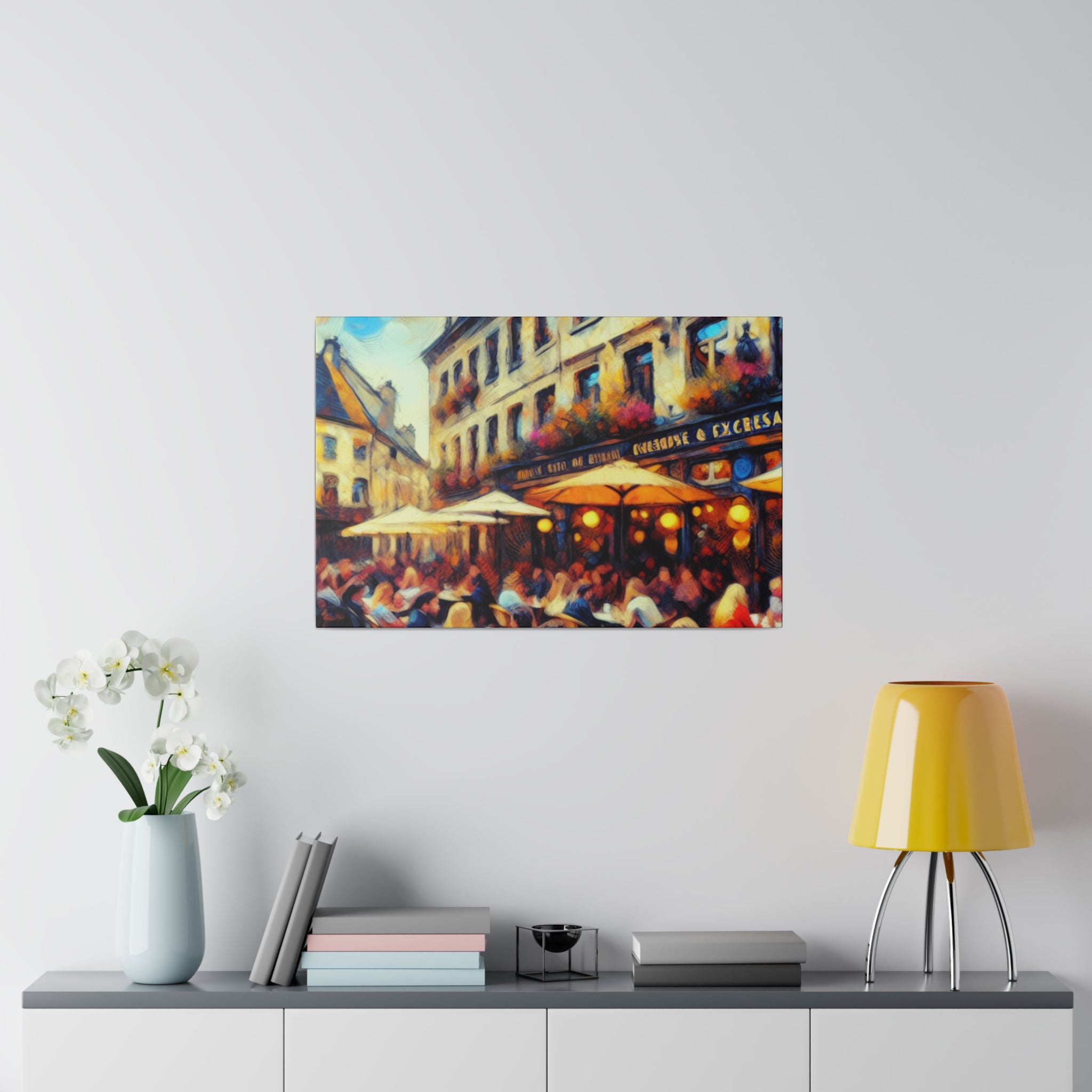 Resplendent Morningscape Mosaic European Cafe Artwork Canvas