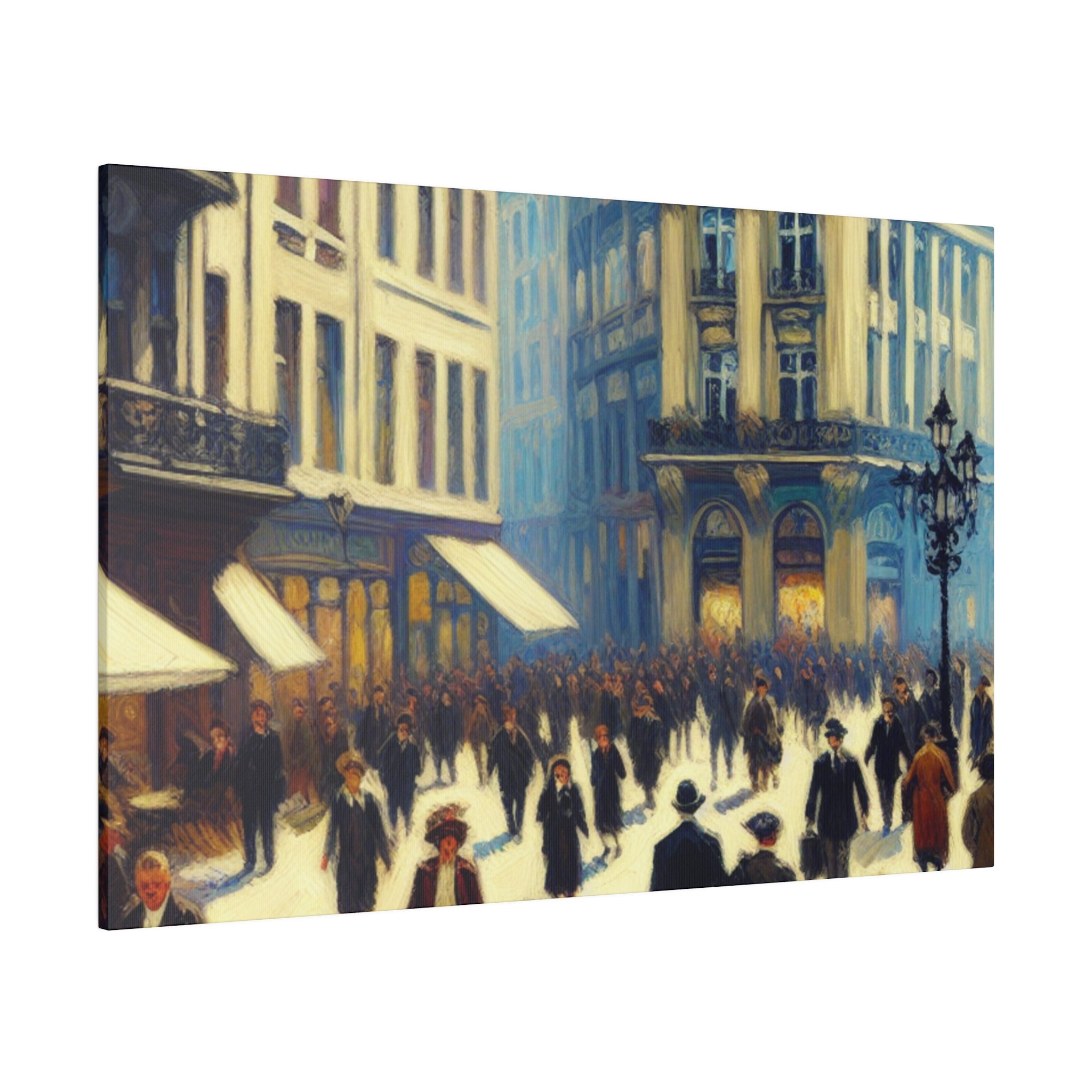 Parisian Palette Symphony Vintage  French Street Painting Canvas