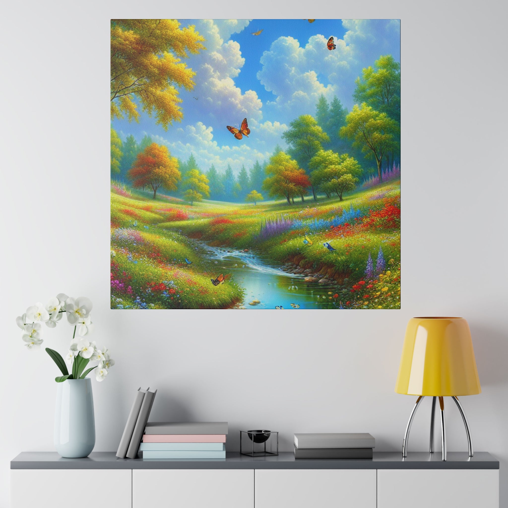 Sun-Kissed Summer Splendor Landscape Painting Canvas