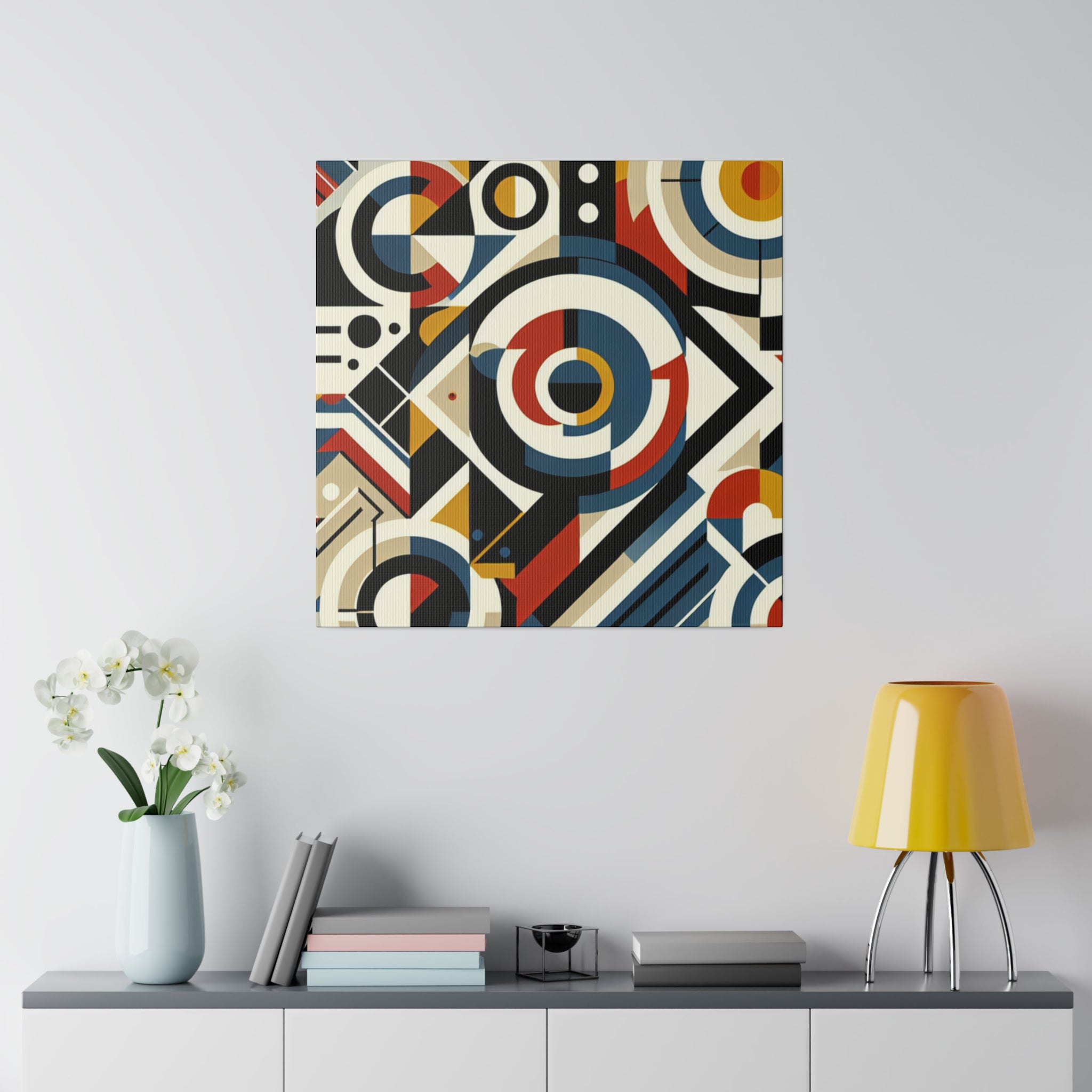 Vivid Dimensions Geometric Tapestry of Imagination Geometric Painting Canvas