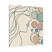 Boho Grace Mosaic Line Art Boho Style Wall Decor Canvas