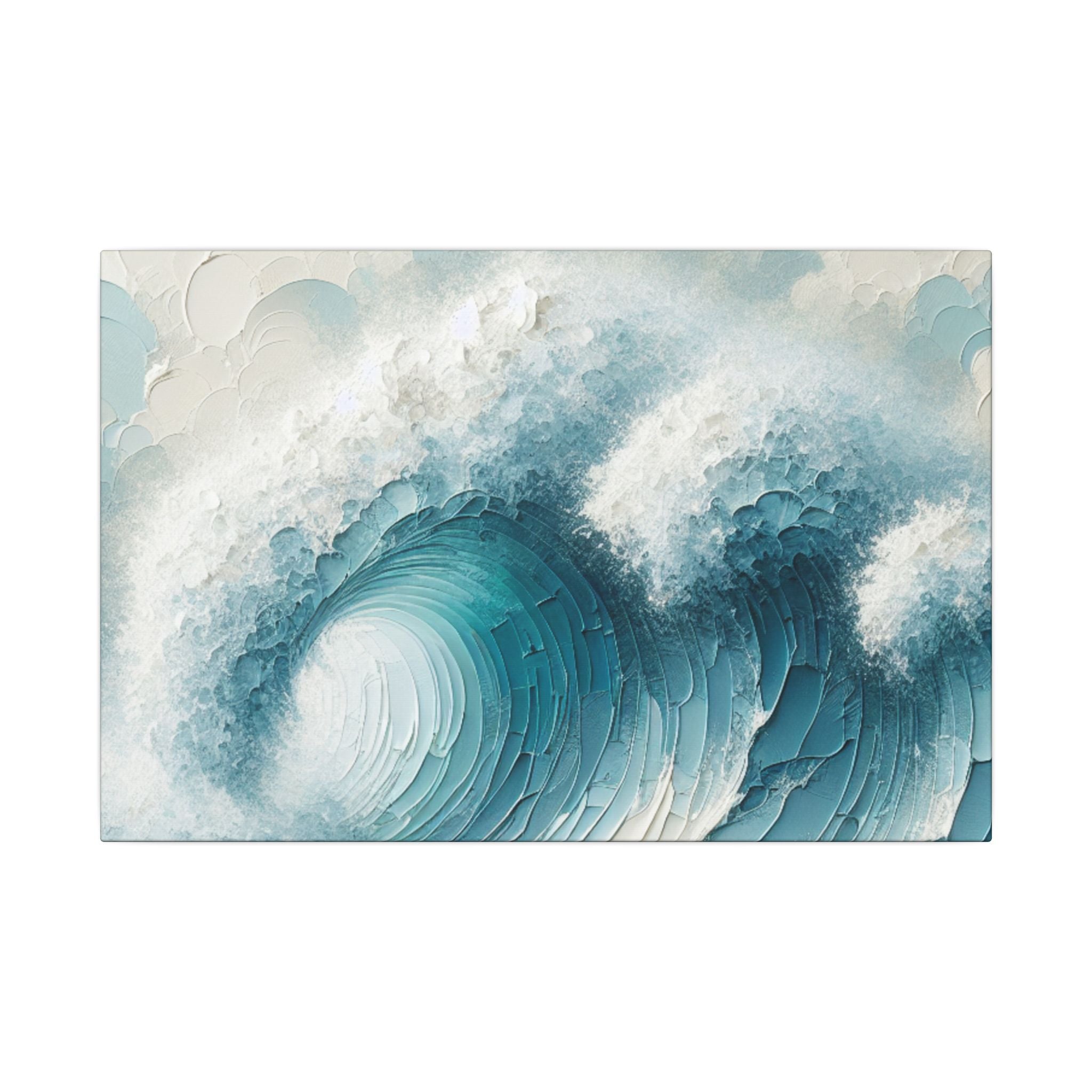 Crashing Blue Canvas