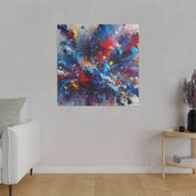 Abstract Expressionist Multicolor Splatter Wall Art Canvas