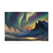 Auroral Frost Lullaby Northern Lights Painting Canvas