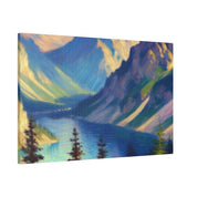 Symphony in Sienna Mountain Landscape Painting Canvas