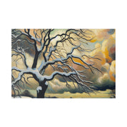 Frosted Ages An Expressionist Journey Winter Painting Canvas