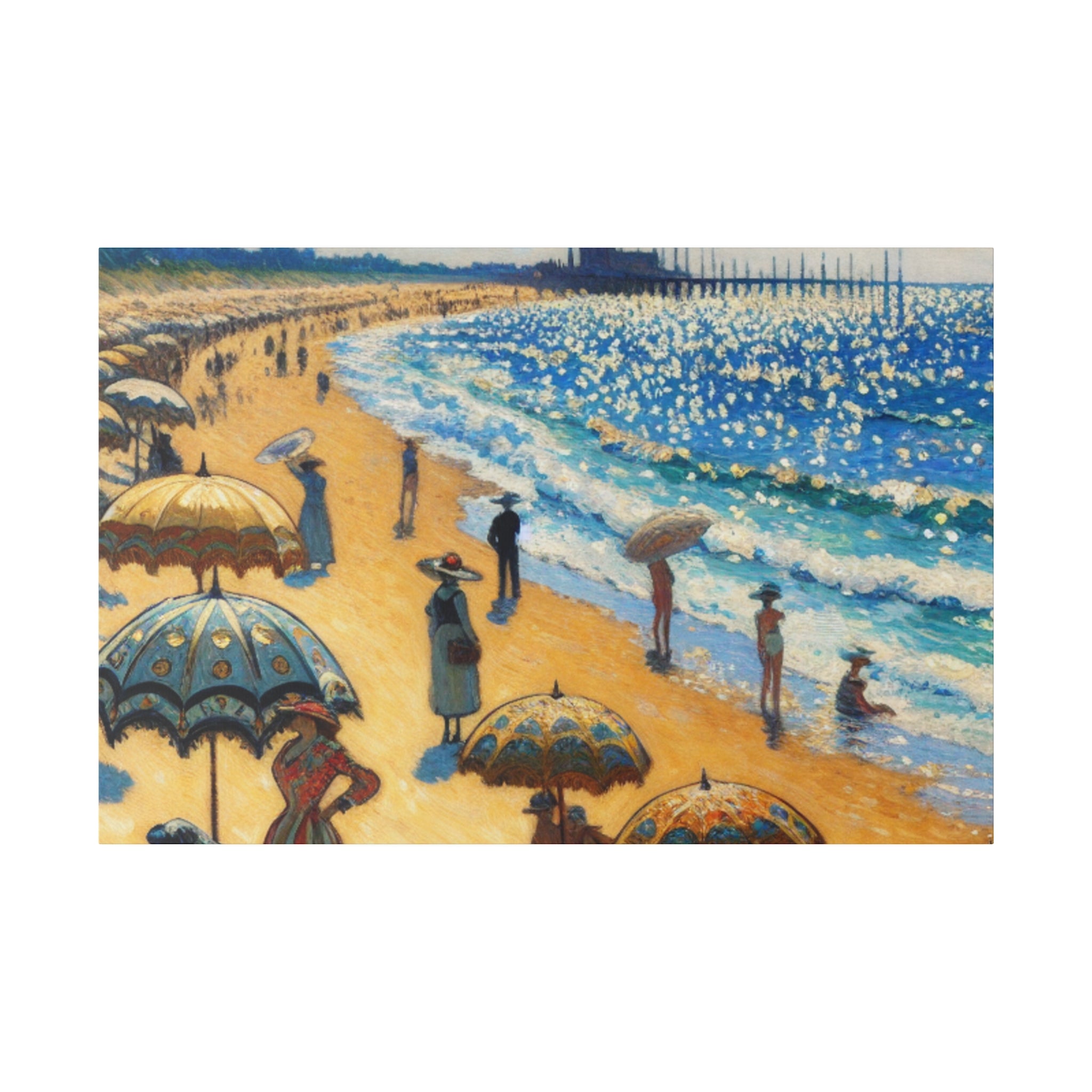 Seashore Reverie Coastal Decor Impressionist Beach Painting Canvas