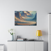 Majestic Swirl Mountain Landscape Painting Canvas