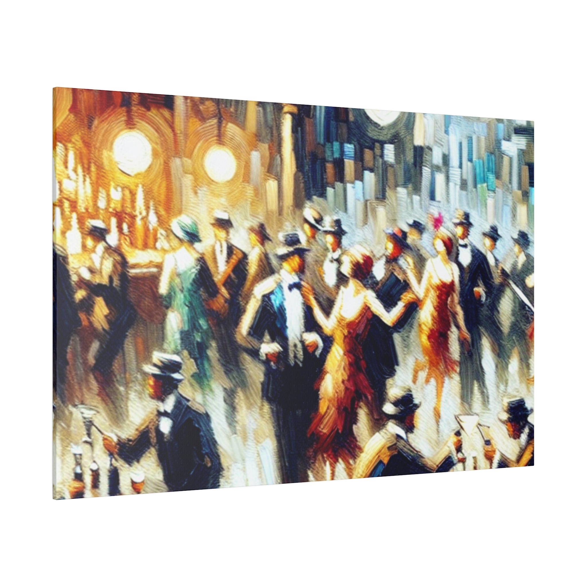 Bar Painting | 1920s Speakeasy Scene | Home Bar Decor Canvas